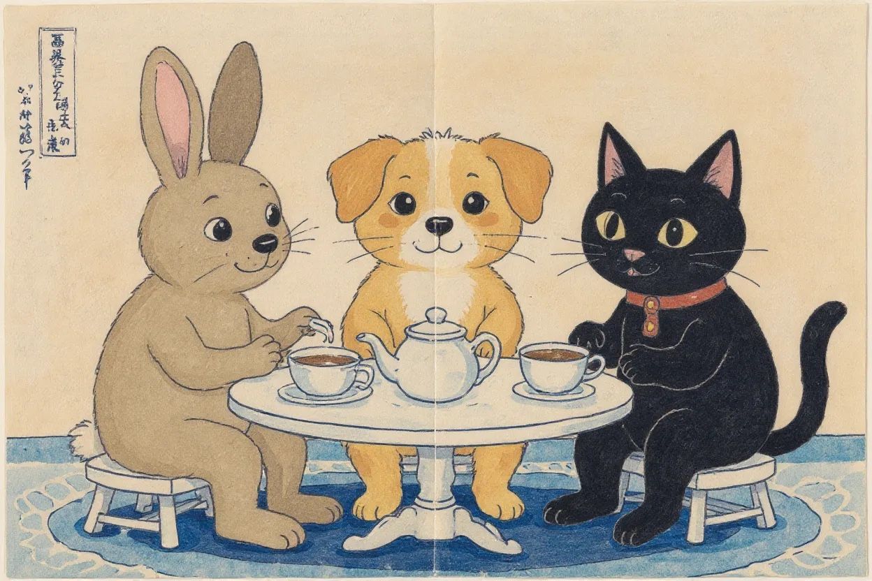 Tea party using style 1